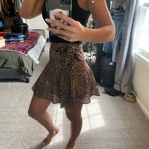 Leopard print skirt